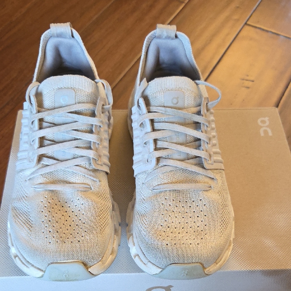 On Running Cream Athletic Shoes
